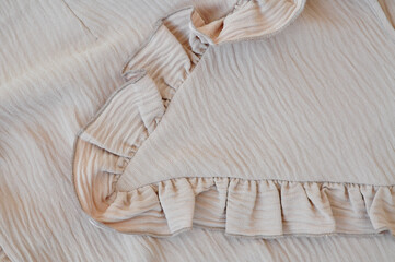 Obraz na płótnie Canvas Part of baige puffy dress details macro 