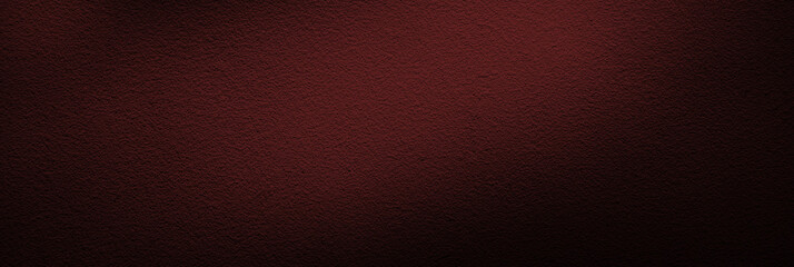 Elegant dark red background with black shadow border and old vintage grunge texture. Banner design.
