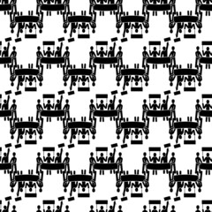 Obraz premium People banner group pattern seamless background texture repeat wallpaper geometric vector