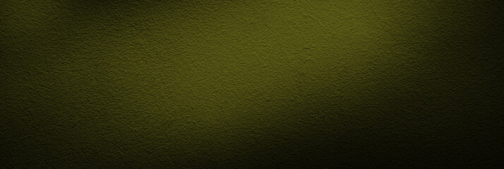 Elegant dark green background with black shadow border and old vintage grunge texture. Banner design.