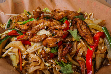 Asian cuisine - Wok with chicken