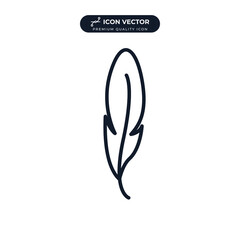 feather icon symbol template for graphic and web design collection logo vector illustration
