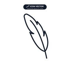 feather icon symbol template for graphic and web design collection logo vector illustration