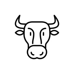 Cow thin line icon. Modern vector illustration.