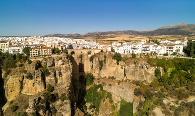 Fototapeta na wymiar Aerial view of Ronda, Malaga, Andalusia, Spain 