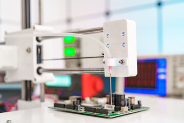 Automated control of printed circuit boards. Control of chip mounting.