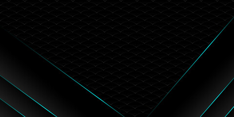 Luxury black background with blue lines