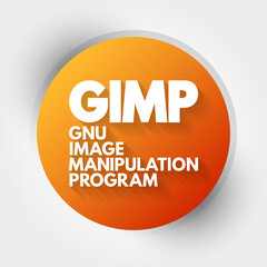 GIMP - Gnu Image Manipulation Program acronym, concept background