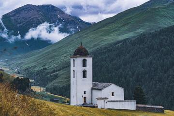 Fototapeta na wymiar Church of Avers, Switzerland