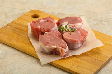 Raw pork tenderloin for cooking