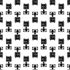 Money safe pattern seamless background texture repeat wallpaper geometric vector
