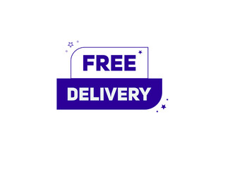 Free delivery label sign icon template
