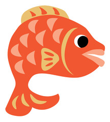 お正月の鯛のイラスト