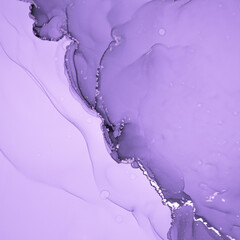 Purple Liquid Paint. Luxury Grey Alcohol Oil Mix. Abstract Marble Pattern. Modern Liquid Paint Waves. Watercolor Fluid Wall. Smoke Acrylic Ink Texture. Flow Liquid Paint Waves.