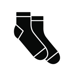 Sock icon. Black flat icon of sock. Vector illustration. Pair of socks icon