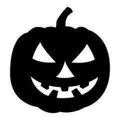 Isolated Jack-o-lantern. Vector single shape of pumpkin.