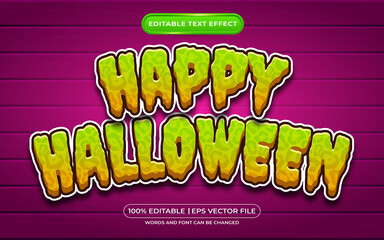 Editable text effect happy halloween template style