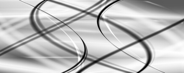 Weihnachten Hintergrund Abstrakt Monochrome schwarz weiß Spiralen mit Linien und Wellen Banner