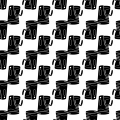 Making coffee machine pattern seamless background texture repeat wallpaper geometric vector