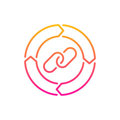 Obraz premium Value chain vector gradient icon style illustration. EPS 10 file