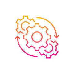 Operational Alignment vector gradient icon style illustration. EPS 10 file