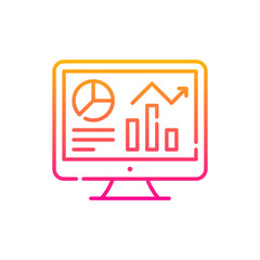 Business Dashboard vector gradient icon style illustration. EPS 10 file