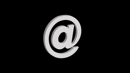 e mail symbol on black
