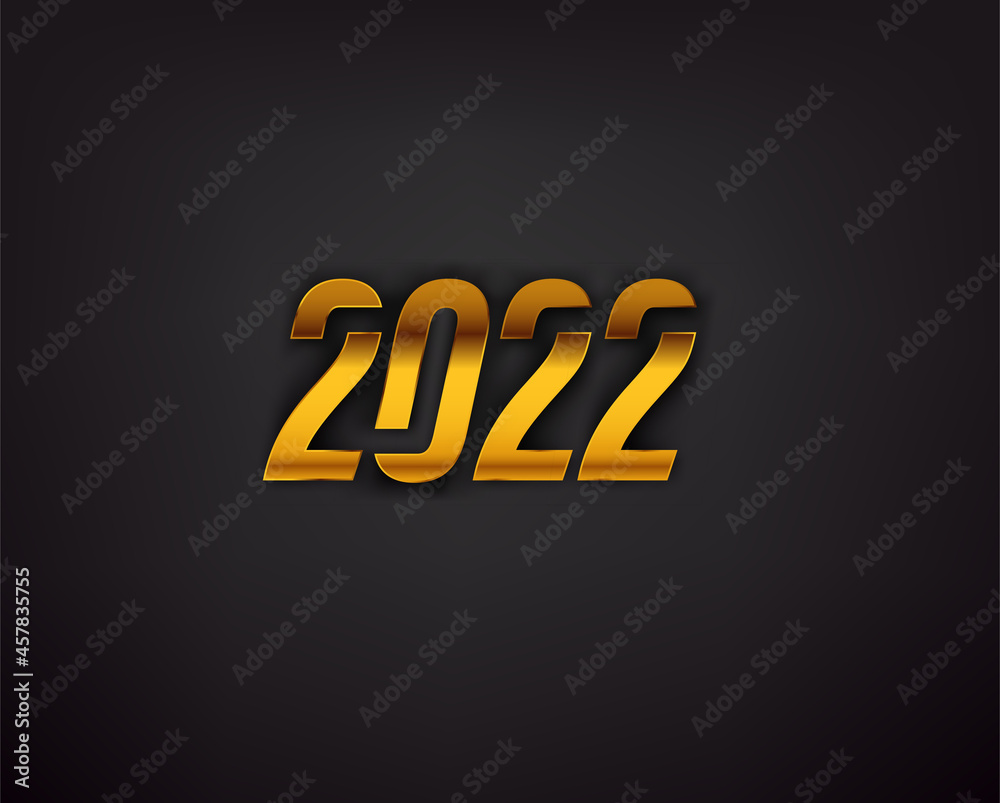 Poster 2022 digits on black background