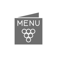 Menu, wine list line icon. Isolated on white background