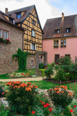 Fototapeta na wymiar View of the Turckheim during the summer in Alsace