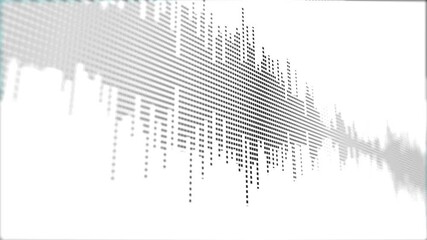 Visualization of voice record, artificial intelligence. Music equalizer, audio waves sound digital player waveform, recorder signal. Multicolored digital sound wave. Audio technology wave and design