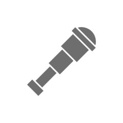 Spyglass, telescope, periscope grey icon. Isolated on white background
