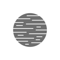 Space planet grey icon. Isolated on white background