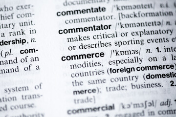 Commerce from an English Dictionary