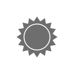 Sun grey icon. Isolated on white background