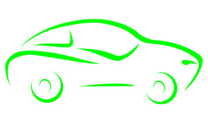 Car consisting of sloppy lines.