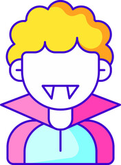vampire-man costume, vector color icon, for web design, templates and more