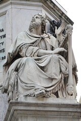 Piazza Mignanelli King David Statue in Rome, Italy