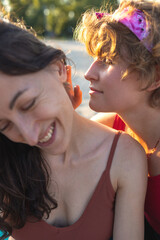 Obraz premium Lesbian couple spends time together