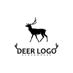 Deer logo vector illustration design. outline deer icon template