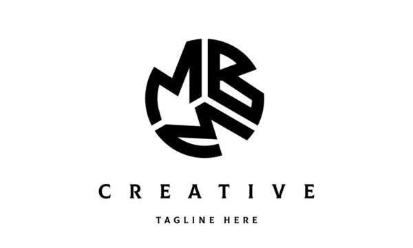 MBM creative circle shape three letter logo vector
