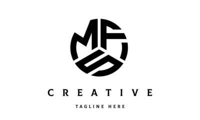 MFS creative circle shape three letter logo vector