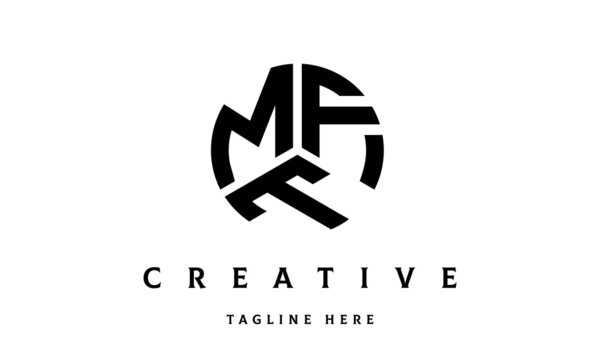 MFT creative circle shape three letter logo vector