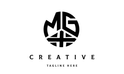 MGX creative circle shape three letter logo vector