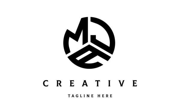 MJA creative circle shape three letter logo vector