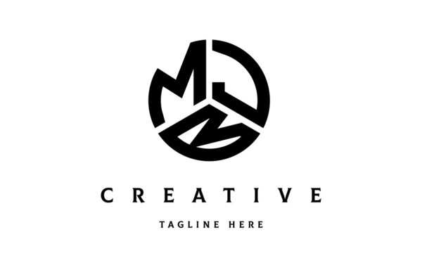 MJB creative circle shape three letter logo vector
