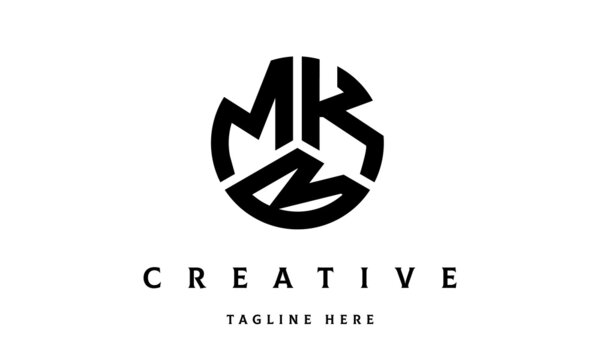 MKB creative circle shape three letter logo vector