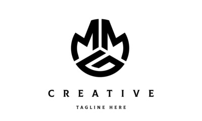 MMG creative circle shape three letter logo vector