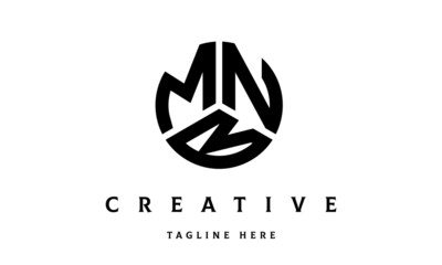 MNB creative circle shape three letter logo vector