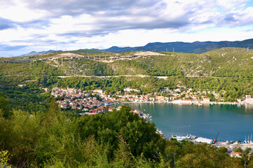 Fototapeta na wymiar Panoramic view of Bakar city and bay, Croatia